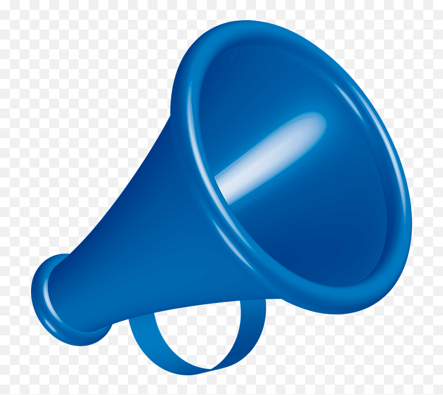 Megaphone Blue Instrument - Free Vector Graphic On Pixabay Blue Megaphone Transparent Png,Megaphone Png