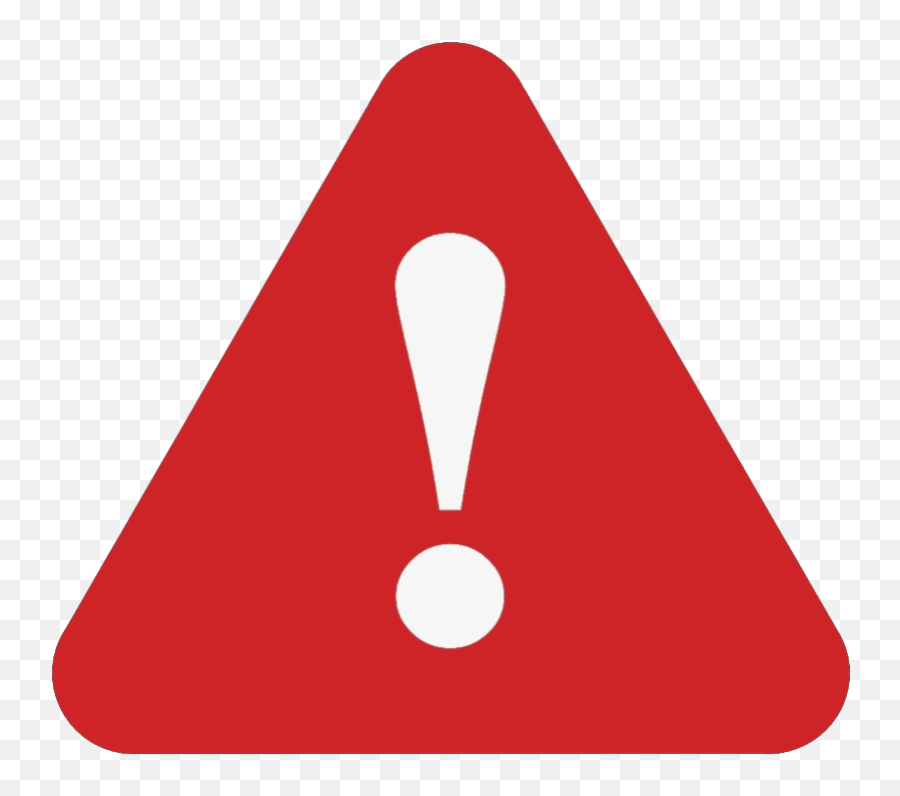 Red Attention Sign Png No Background - Transparent Background Warning Icon,No Sign Png