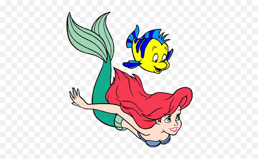 Library Of The Little Mermaid Ariel And - Ariel And Flounder Clip Art Png,Mermaid Transparent