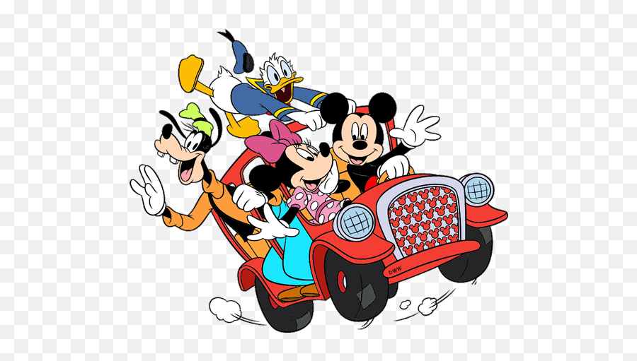 Mickey Mouse And Friends Clipart - Download Images Photos Mickey Mouse And Friends In A Car Png,Friends Clipart Transparent