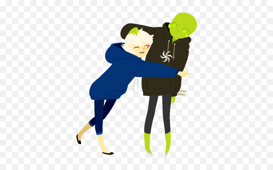 Mspa Booru - Aspect Hoodie Calliope Hug Loki Roxy Lalonde Cartoon Png,Loki Transparent