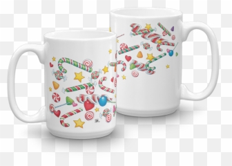 Christmas Candy Mug - Coffee Cup Highresolution PNG