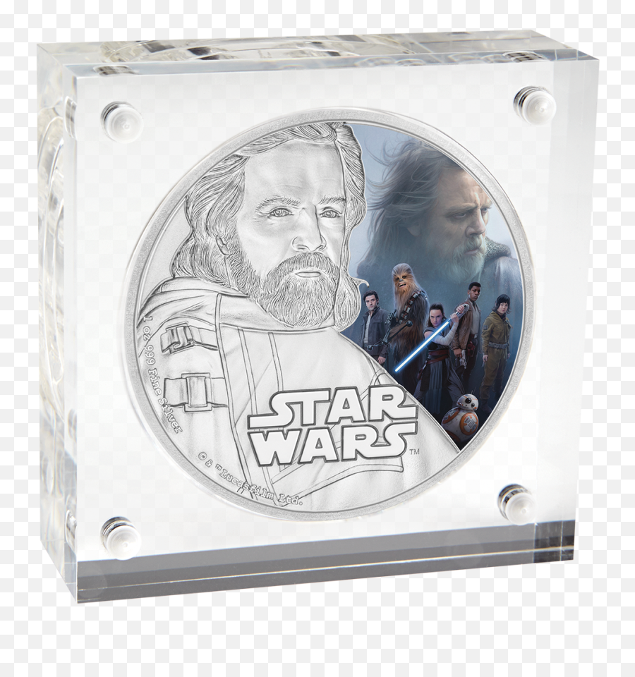 Star Wars The Last Jedi - Luke Skywalker 1oz Silver Coin Mickey Mouse Png,Luke Skywalker Transparent Background