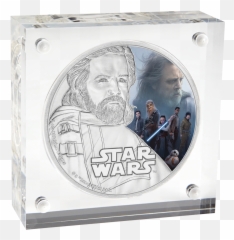 Star Wars The Last Jedi - Luke Skywalker 1oz Silver Coin Mickey Mouse png