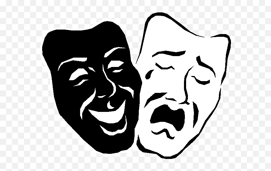 Free Comedy Tragedy Masks Png Download Clip Art - Theatre Happy And Sad Face,Comedy And Tragedy Masks Png
