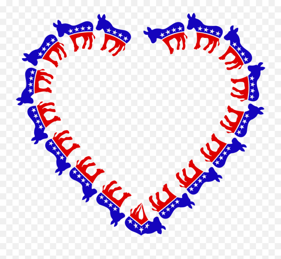 Heart Love Organ Png Clipart - Democrat Donkey In Curcle,Democrat Symbol Png