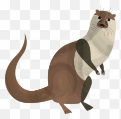 Otter Clipart - North American River Otter Clipart Png,Otter Png