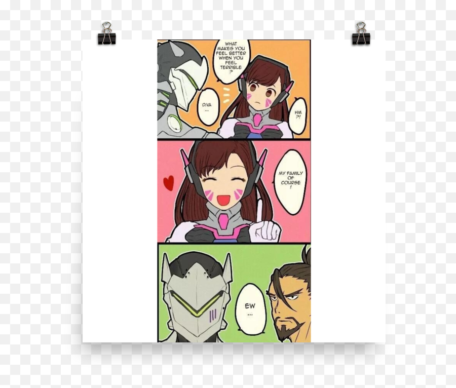 Download Hd Funny Genjihanzo And D - Funny D Va Transparent D Va X Genji Comic Png,Genji Png