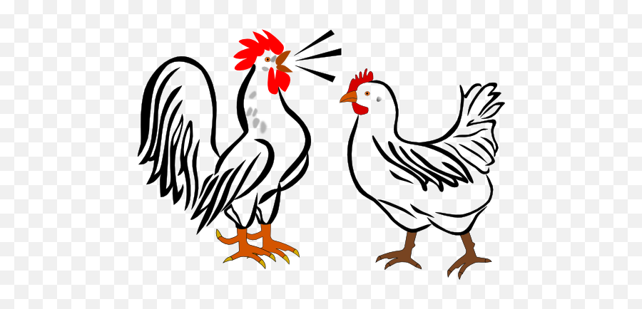 Hen Clipart Rooster Transparent Free For - Rooster And Hen Clipart Png,Rooster Png