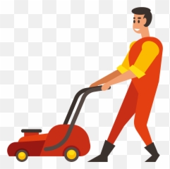 Clipart - Mower Png,Gardener Png