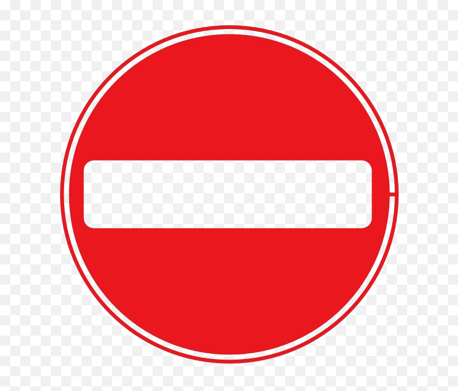 Red No Entry Png Hd - No Entry Sign Clipart,Red No Sign Transparent