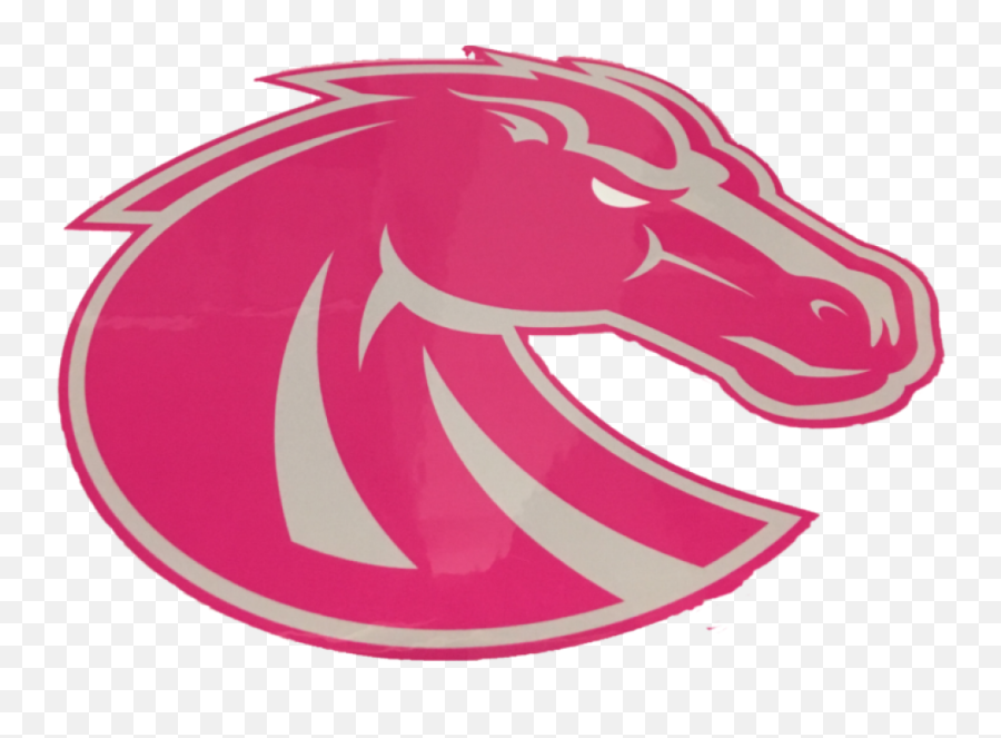 Boise State Bronco Pink Swirl White Eye - White Boise State Logo Png,Boise State Logo Png