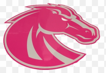 Boise State Bronco Pink Swirl White Eye - White Boise State Logo Png,Boise State Logo Png