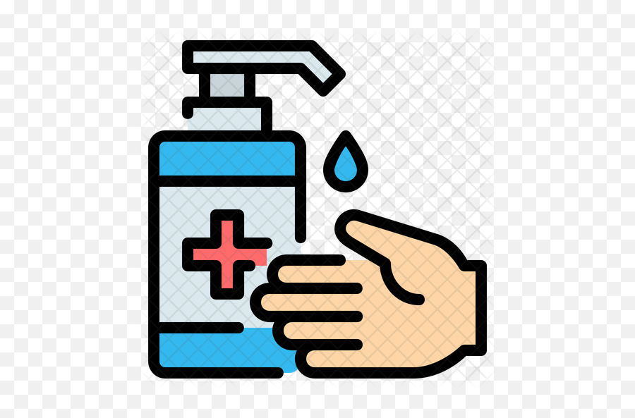 Hand Sanitizer Icon Of Colored Outline - Hand Sanitizer Icon Free Png,Hand Sanitizer Png