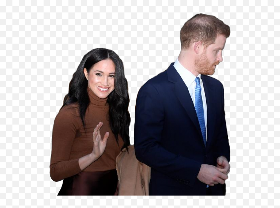 Prince Harry And His Wife Meghan Png - Meghan And Harry Left,Wife Png