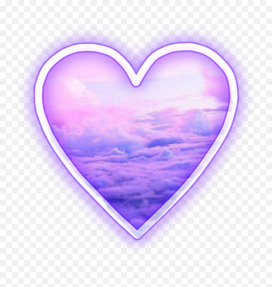 Download Heart Tumblr Clouds Purple Anime Png - Anime Heart Png,Png Heart