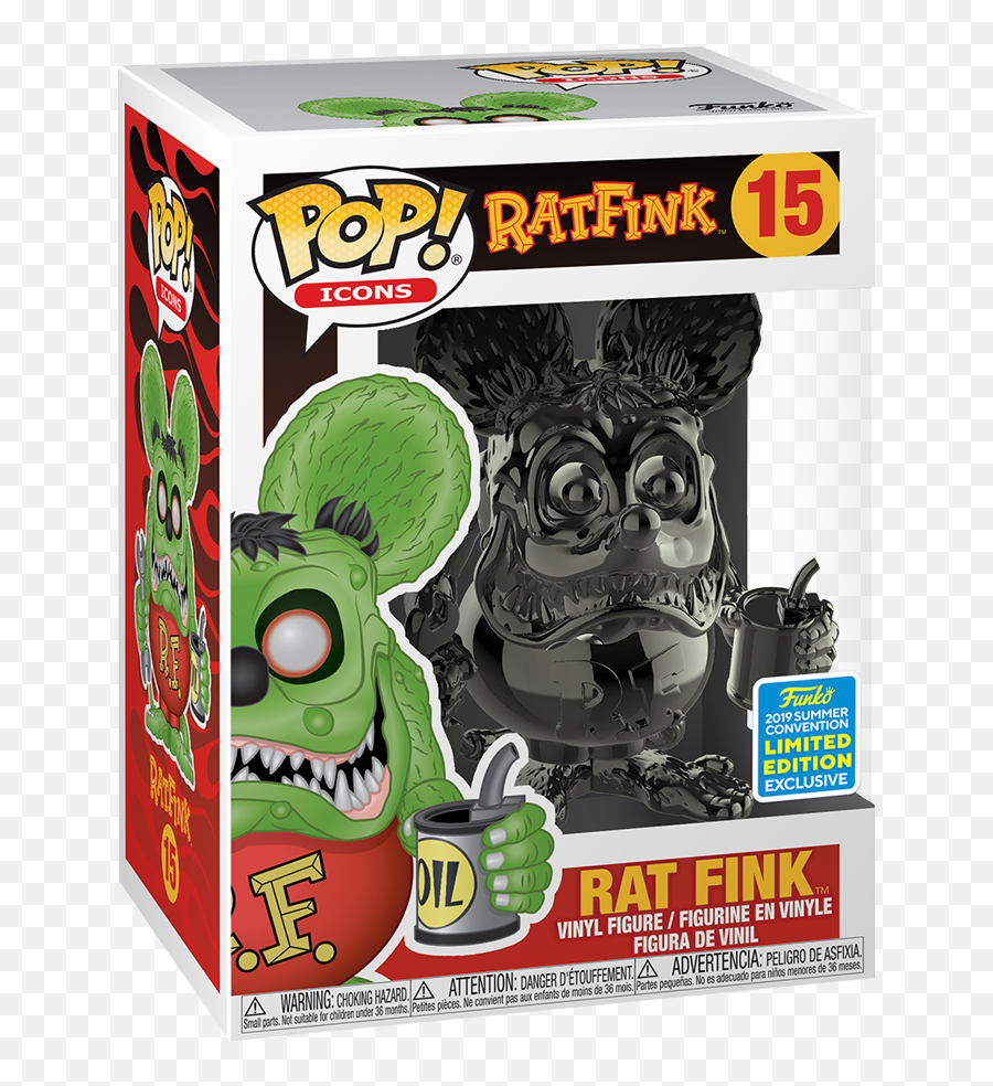 Funko Pop U2013 Icons Ratfink Gray Chrome 15 - Sdcc 2019 Funko Pop Stranger Things Jonathan Png,Scary Chrome Icon Png