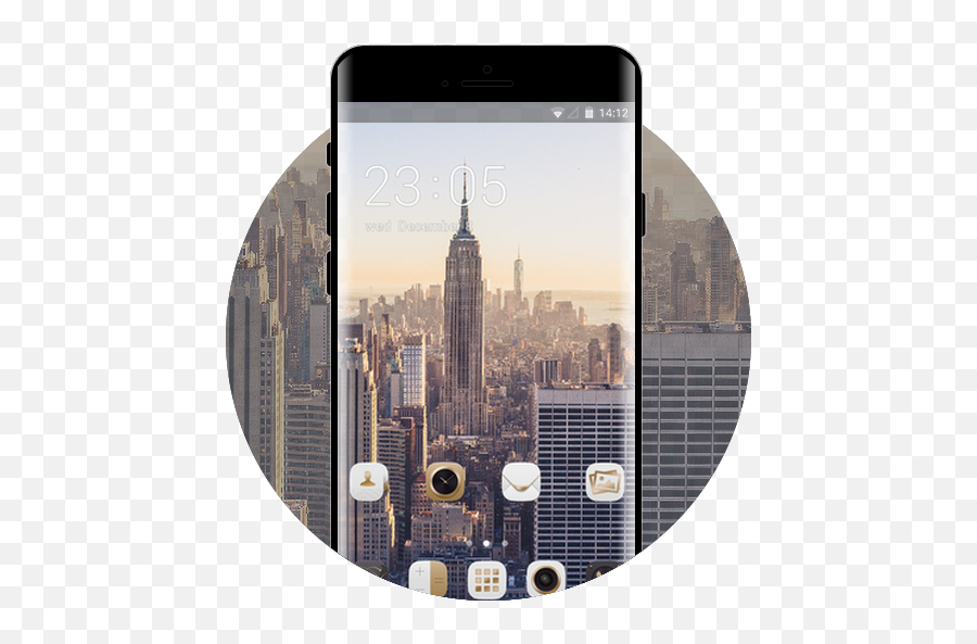 City Skyline Theme Free Android U2013 U Launcher 3d - New York City Png,Cityscape Icon