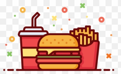 Burger And Fries Icon Clipart - Full Size 5350102 Png