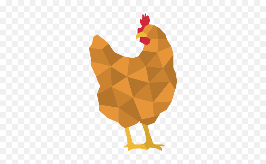 Simple Polygonal Color Chicken Transparent Png U0026 Svg Vector - Comb,Poultry Icon