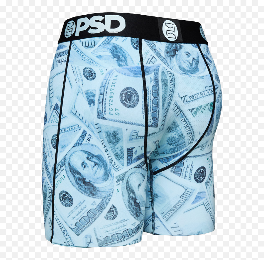 Psd Menu0027s Blue Hundreds Underwear - Bermuda Shorts Png,Compression Shorts Icon