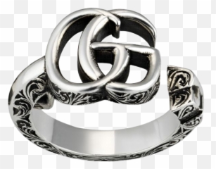 Gucci Sterling Silver Heart Chain Bracelet - png