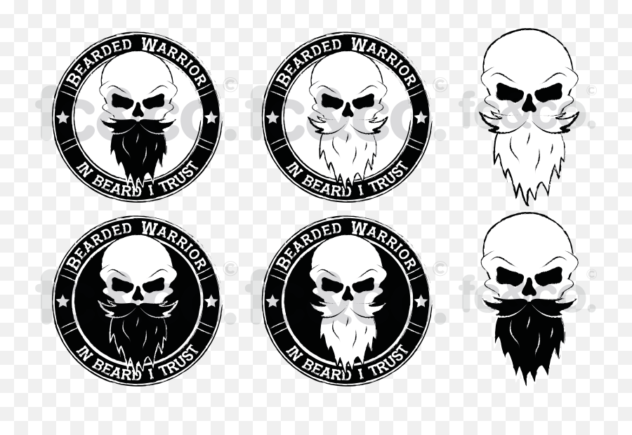Goatee - Skull With Beard Png,Goatee Transparent