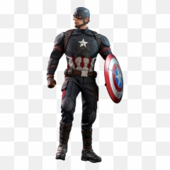 Captain America 16 Scale Figure By Hot Toys - Action png