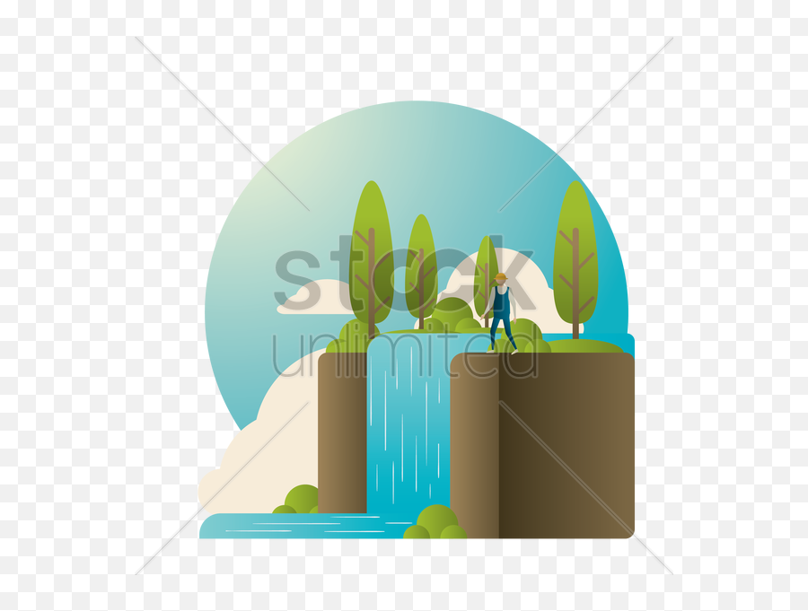 Download Waterfall Clipart Clip Art Illustration - Water Fall Vector Png,Waterfall Png