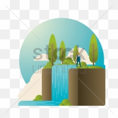 Download Waterfall Clipart Art Illustration - Fall Vector Png