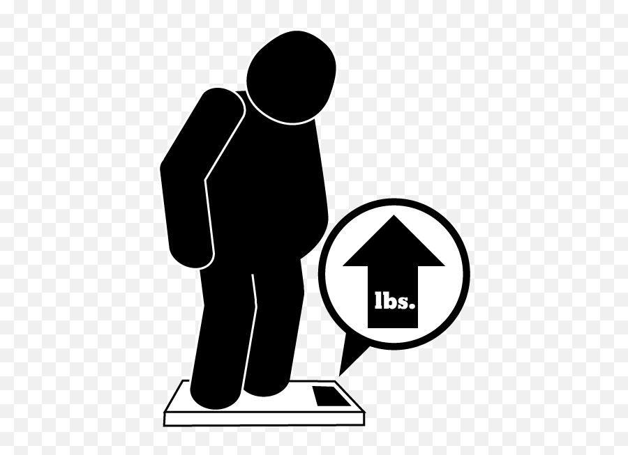 Physical Exercise Weight Loss Clip Art - Weight Gain Image Weight Gain Black And White Png,Weight Png