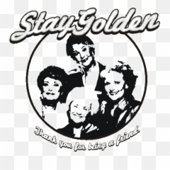 Thank You For Being A Friend - Golden Girls Black And White Clipart png