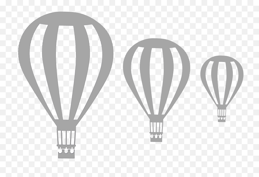 Hot Air Balloons - Qliché Gray And White Hot Air Balloon Png,Hot Air Balloon Png