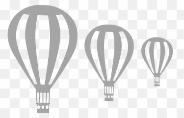 Hot Air Balloons - Qliché Gray And White png