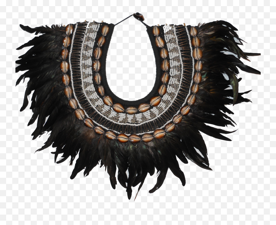 Tribal Necklace - Black Feathers With Beading Earrings Png,Black Feathers Png