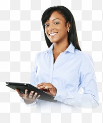 Index Of - Black Woman With Tablet png