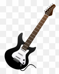 Guitar Vector Art - Clip Library Electric Black And White png