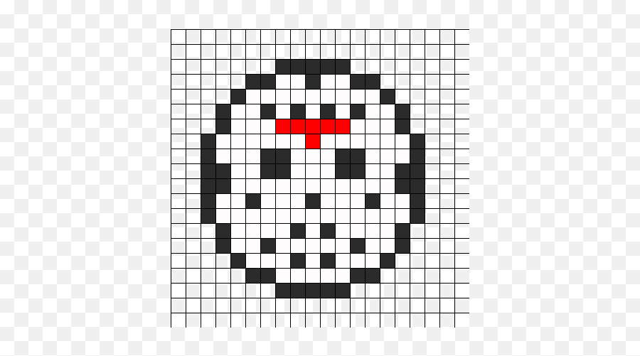 Download Jason Mask Perler Bead Pattern Sprite - Pixel Art Champignon Pokemon Png,Jason Voorhees Mask Png