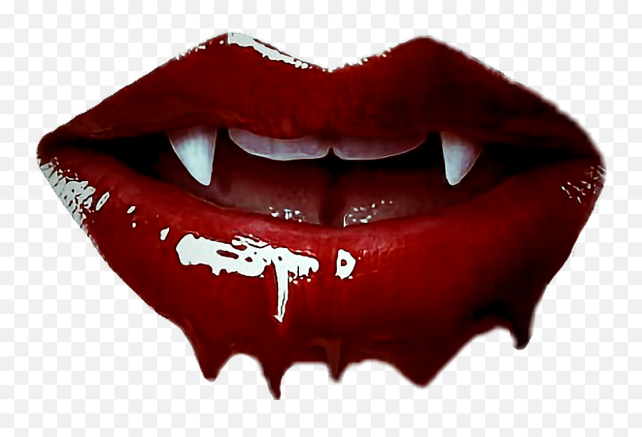 Vampire Blood Mouth Png Transparent - Vampire Fangs With Blood,Vampire Fangs Png