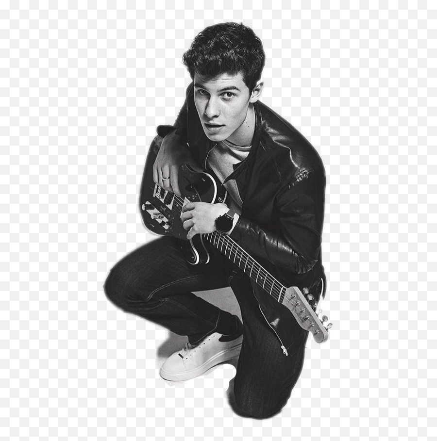 Download Hd Shawn Mendes Pic Black And - Shawn Mendes Con Guitarra Treat Png,Shawn Mendes Png