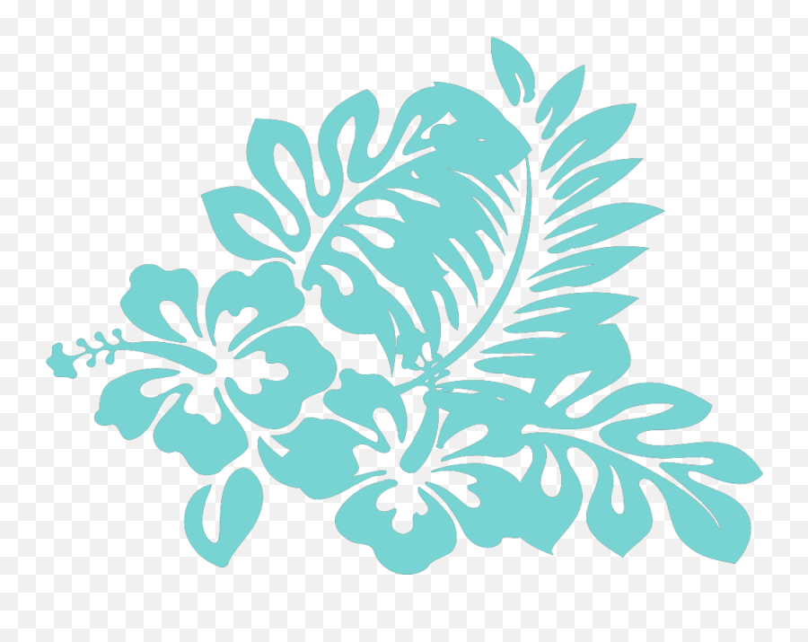 Blue Tropical Flower Png Svg Clip Art - Lilo And Stitch Flowers,Tropical Flower Png