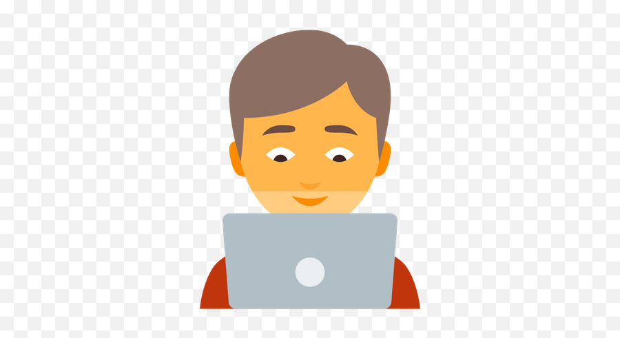 Person With Laptop Male Icon Of Flat Style - Available In Person Laptop Icon Png,Person Looking Png