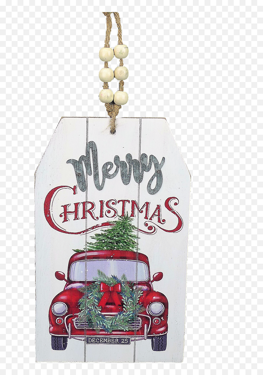 11 Merry Christmas Sign W Red Truck - Old Red Christmas Truck Png,Red Truck Png