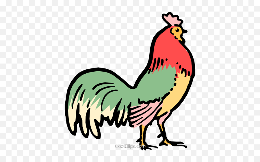 Cartoon Rooster Royalty Free Vector Clip Art Illustration - Rooster Transparent Cartoon Png,Rooster Png