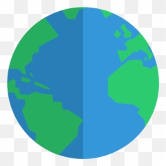 Globe Icon - Flat Design Png