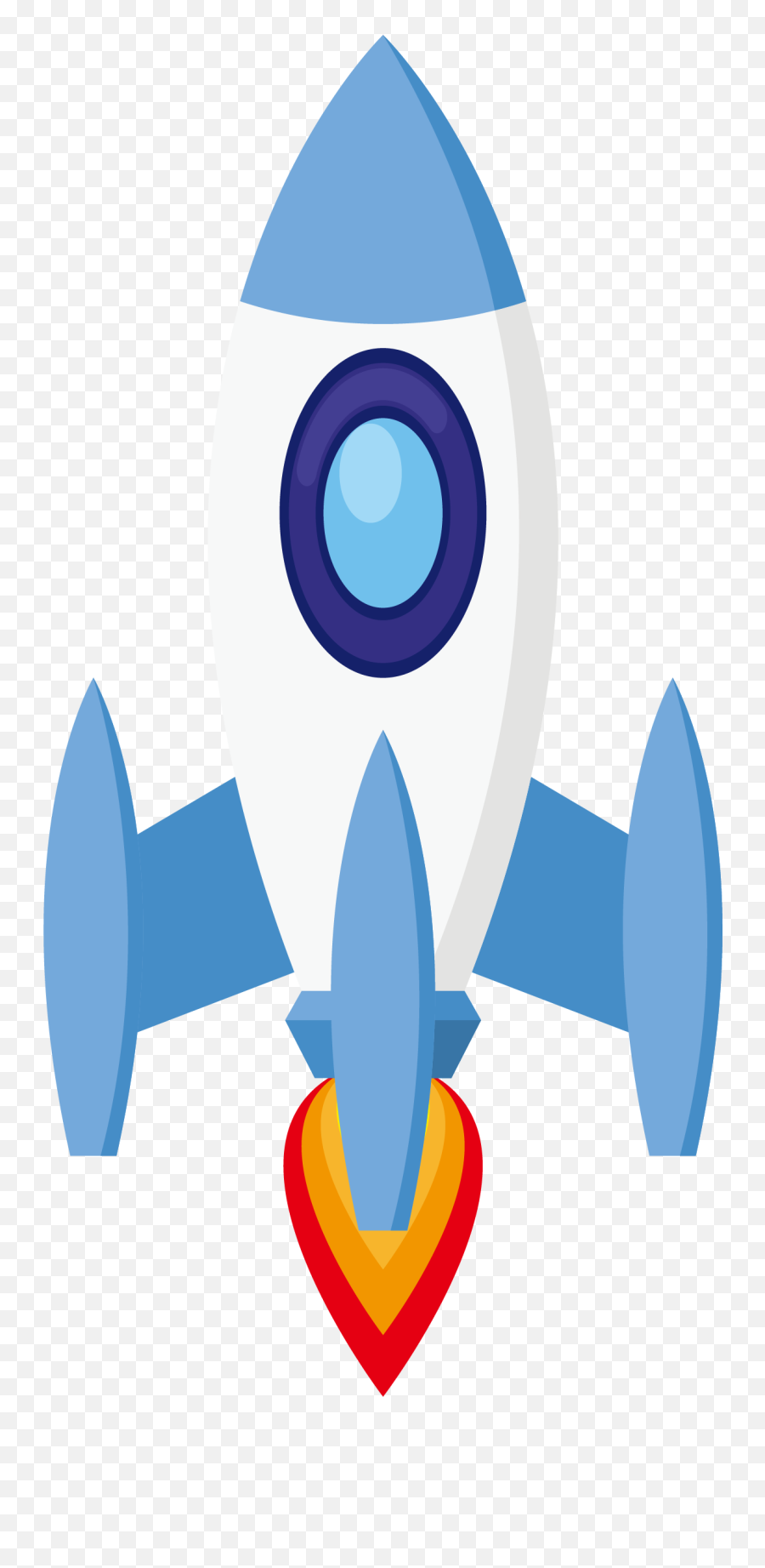 Rocket Spacecraft Drawing Cartoon - Blue And White Cartoon Rocket Png,Cartoon Rocket Png