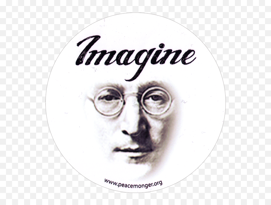 John Lennon Decal Imagine Small Social - John Lennon Imagine All The People Living Png,John Lennon Png
