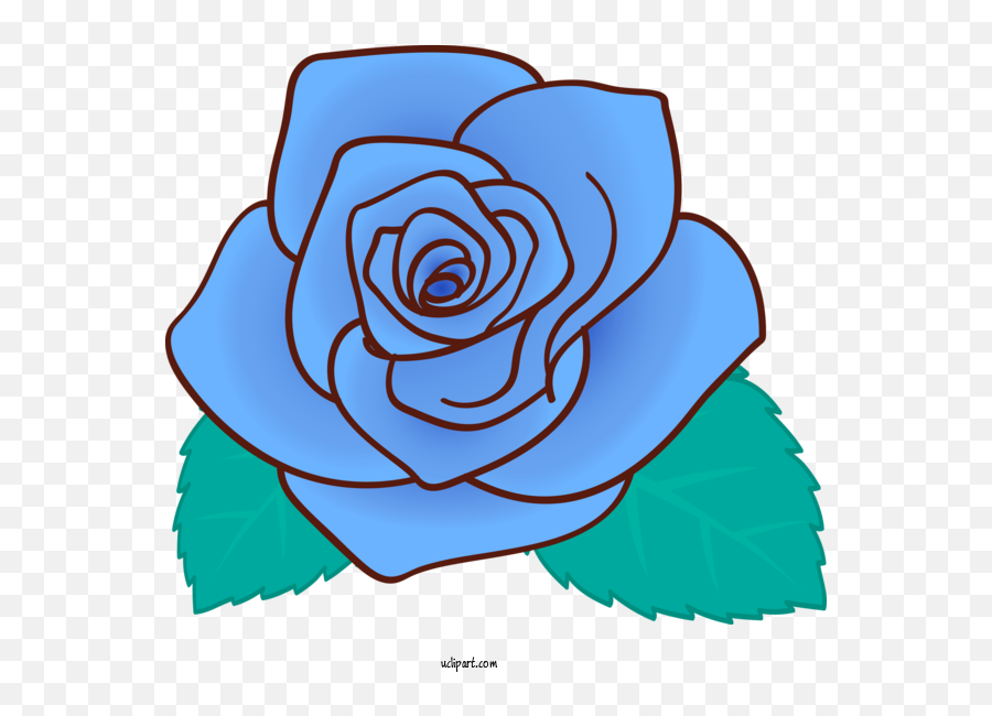 Transparent Flowers Rose Blue For - Blue Blue Rose Cartoon Png,Blue Flowers Transparent