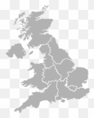 Uk Map Transparent Png - Outline Vector