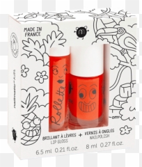 Tropical Rollette And Nail Polish Gift Set - Children Lip Gloss png